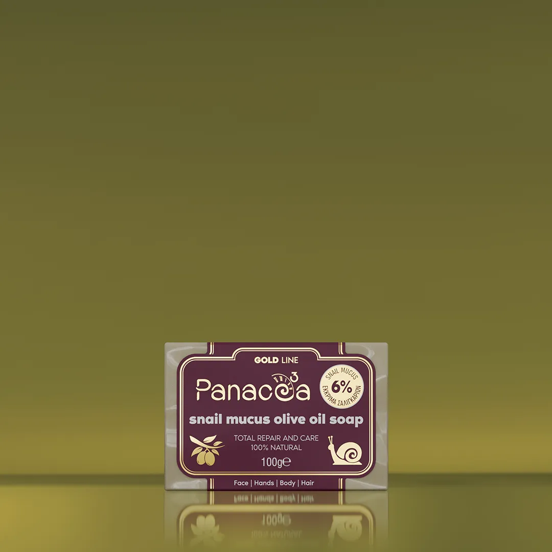 Snail mucin soap with olive oil | PANACEA3 Gold Line with snail secretion
