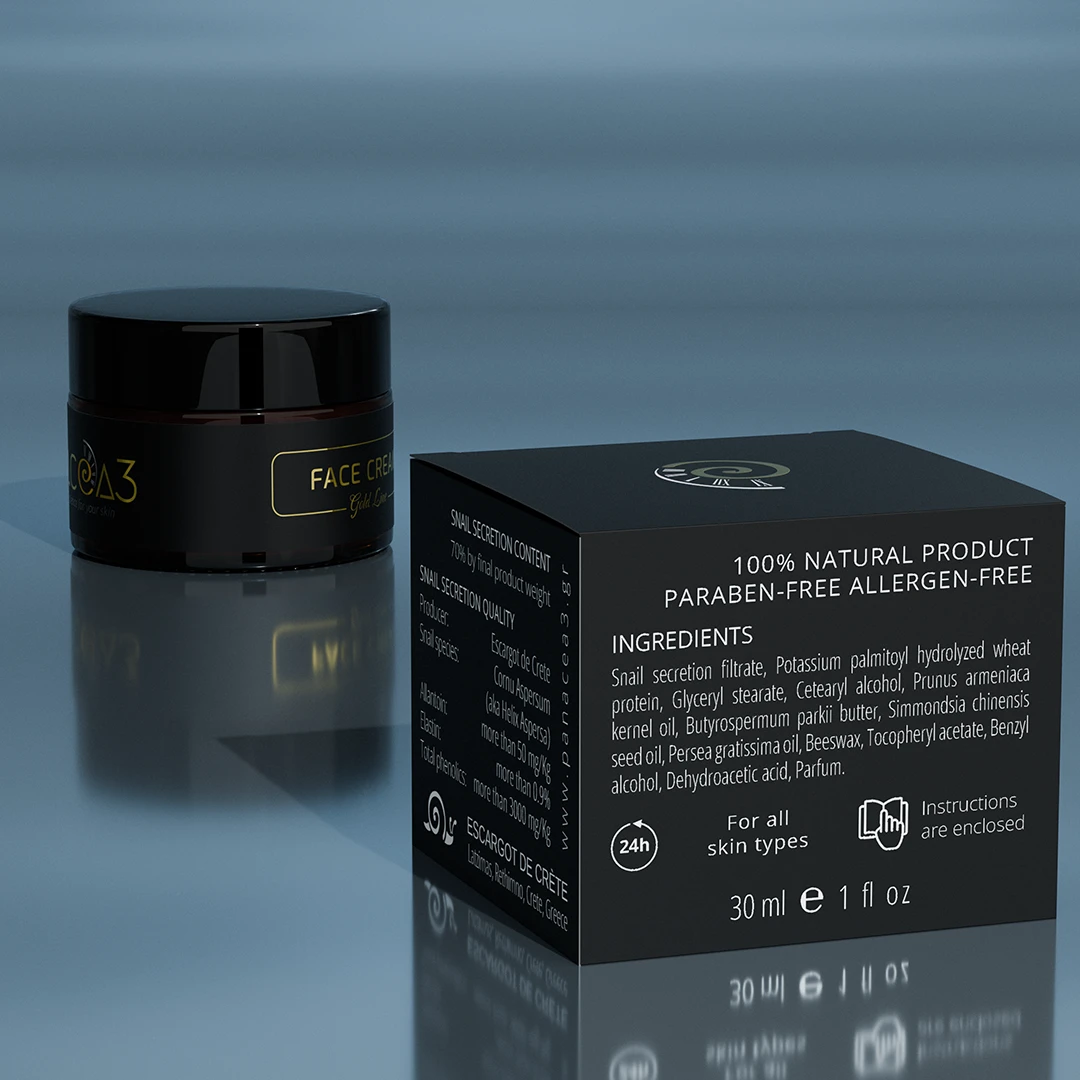 Snail cream for face | PANACEA3 Gold Line from snail mucin