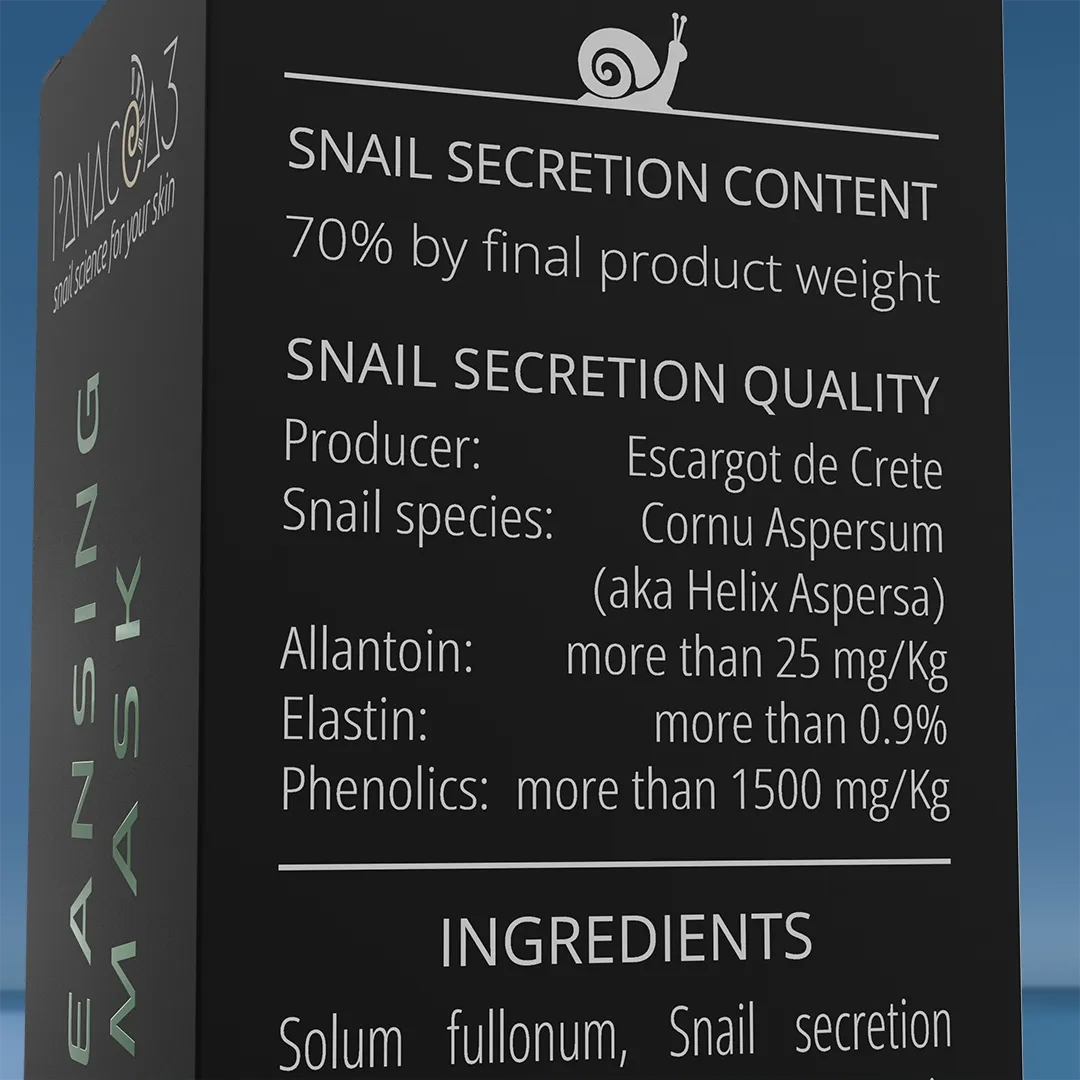 Snail cream face mask for cleansing | PANACEA3 Snail Harmony from snail mucin