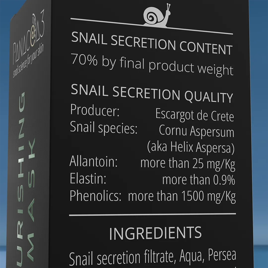 Snail cream face mask for nourishing | PANACEA3 Snail Harmony from snail mucin