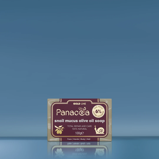 Snail mucin soap with olive oil | PANACEA3 Gold Line with snail secretion