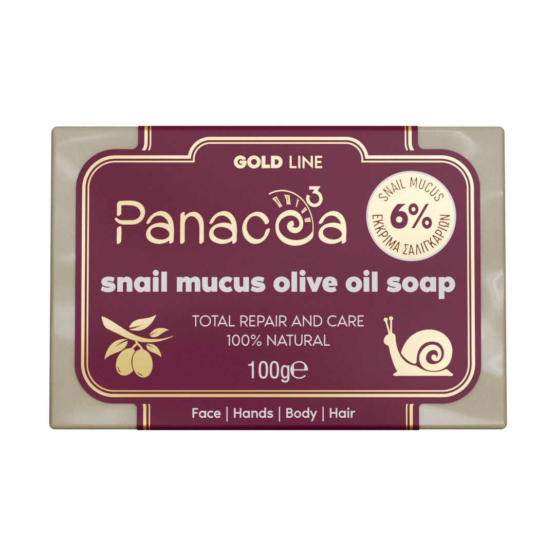 Snail mucin soap with olive oil | PANACEA3 Gold Line with snail secretion