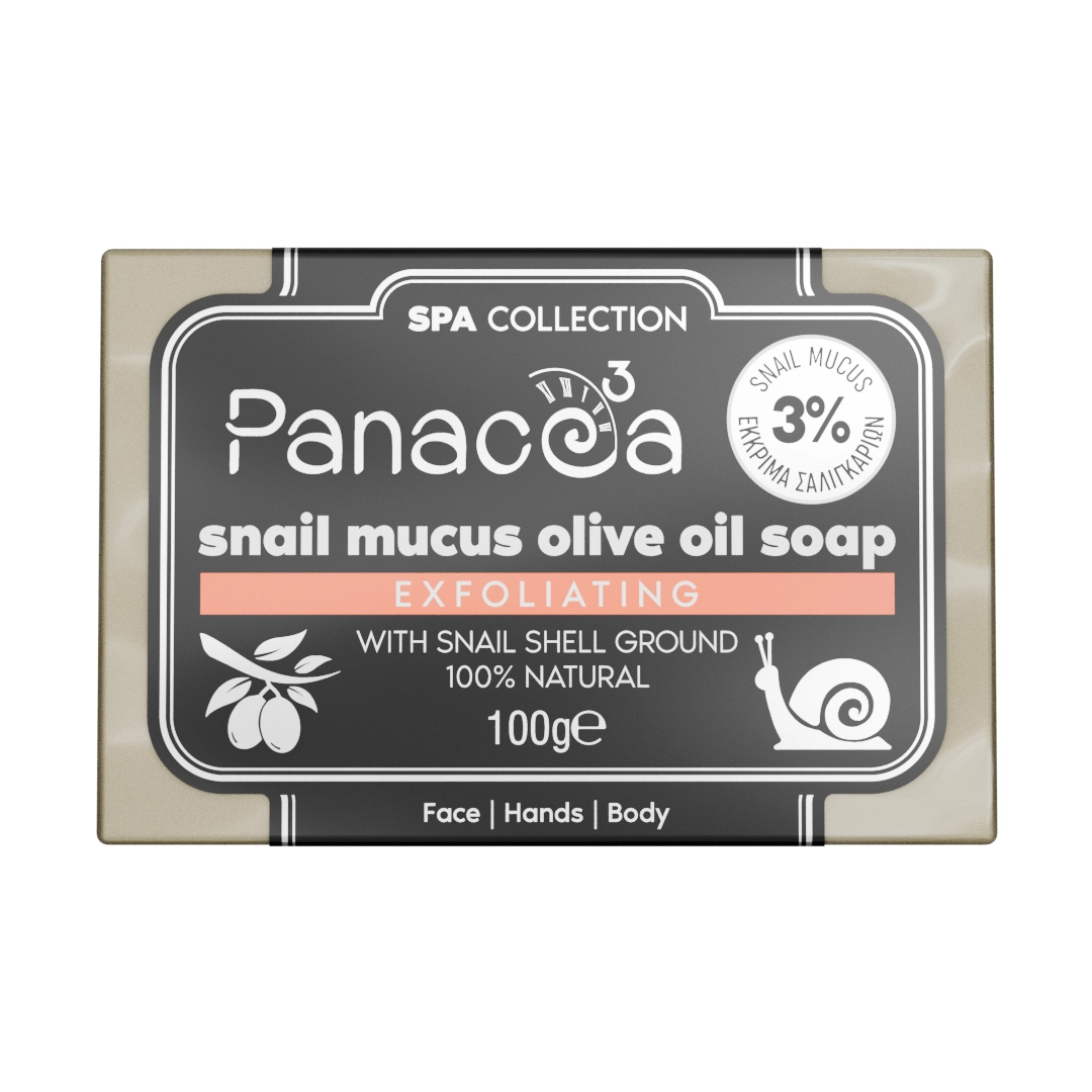 Snail mucin exfoliating soap with olive oil | PANACEA3 Snail harmony with snail secretion