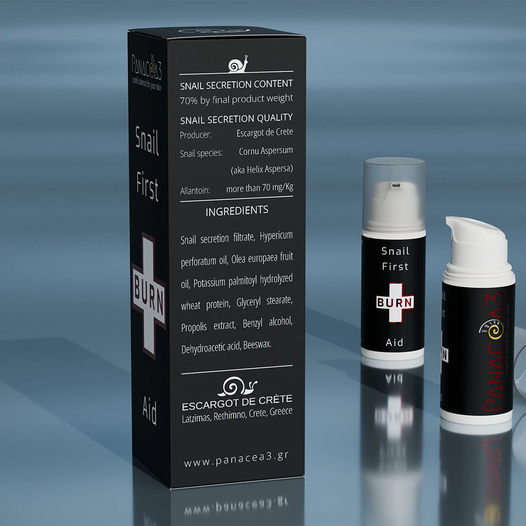 Snail cream for burns | PANACEA3 Snail First Aid from snail mucin