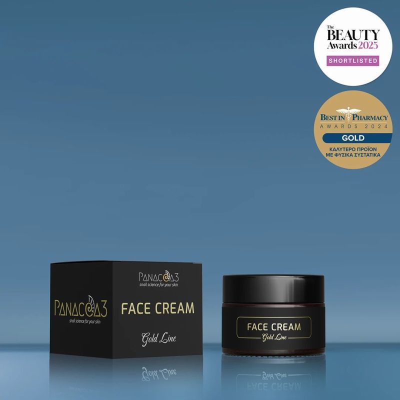Snail cream for face 24h PANACEA3 Gold Line
