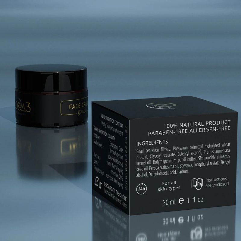 Snail cream for face 24h PANACEA3 Gold Line
